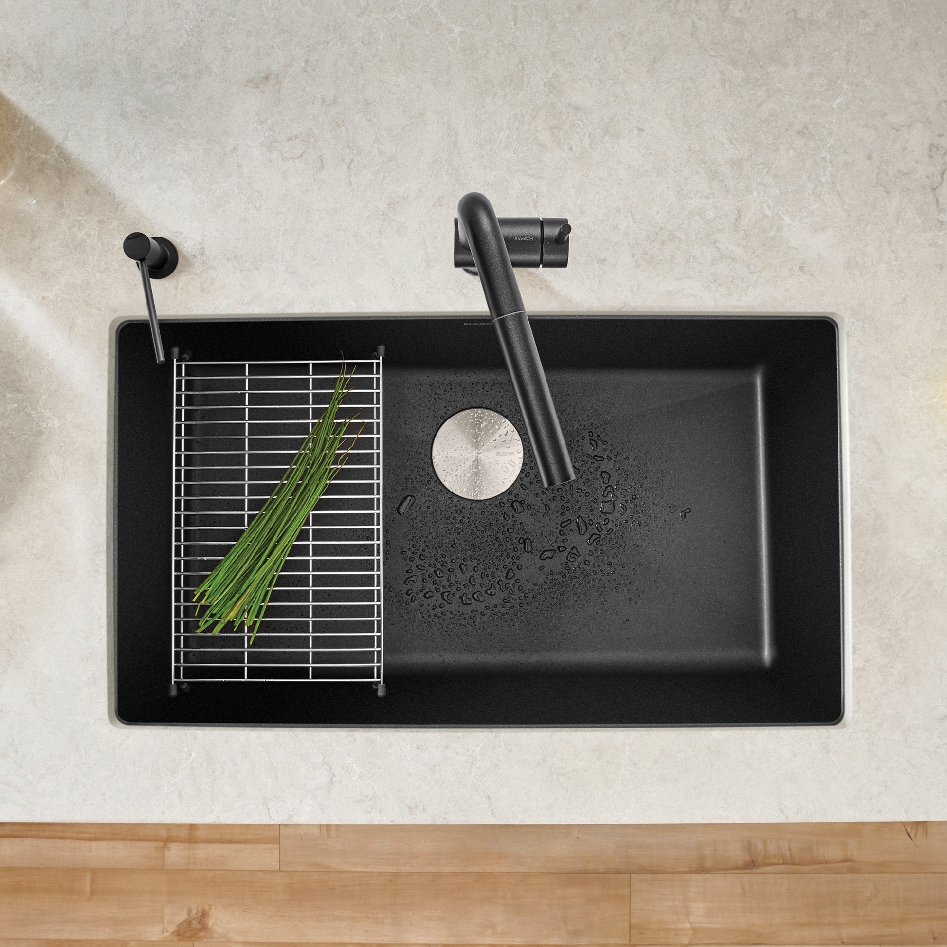 Anthracite - BLANCO Precis SILGRANIT 32" Super Single Undermount Kitchen Sink