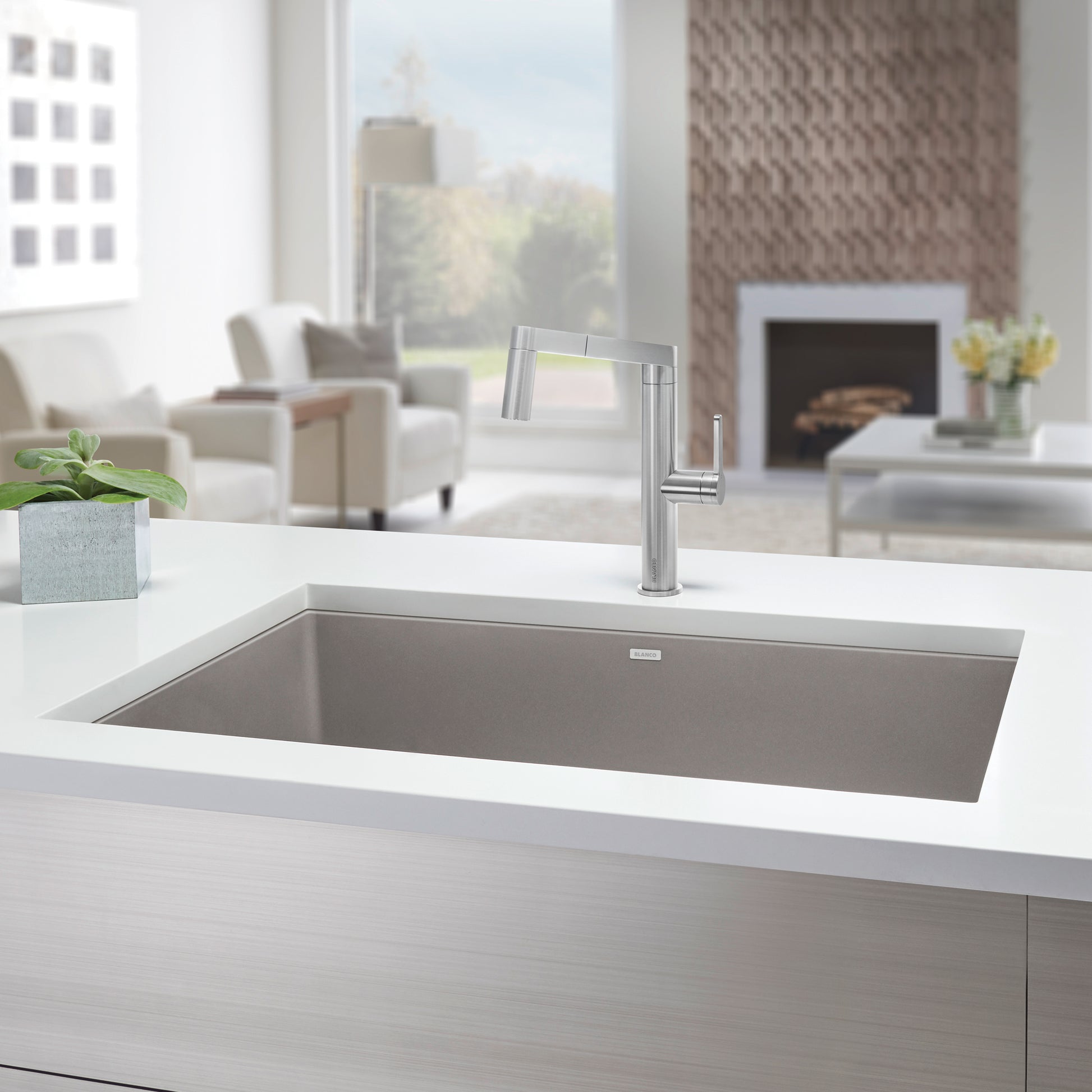 Truffle - BLANCO Precis SILGRANIT 32" Super Single Undermount Kitchen Sink