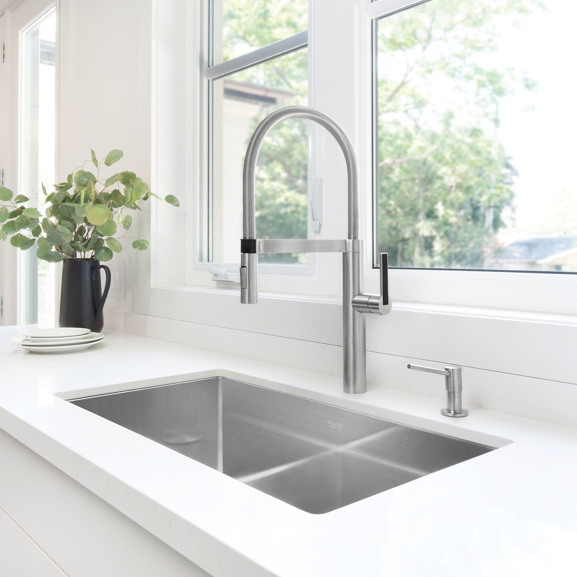 Satin Polished Finish - BLANCO Precision R10 32" Super Single Bowl Undermount Stainless Steel Kitchen Sink
