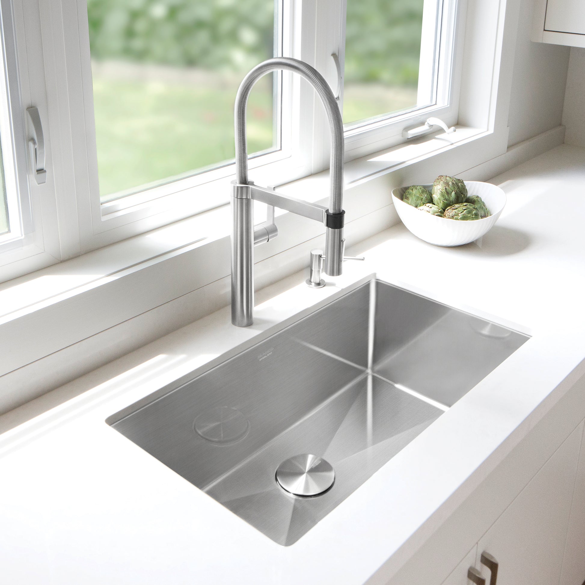Satin Polished Finish - BLANCO Precision R10 32" Super Single Bowl Undermount Stainless Steel Kitchen Sink