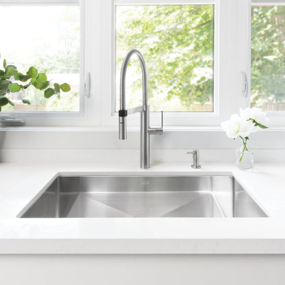 Satin Polished Finish - BLANCO Precision R10 32" Super Single Bowl Undermount Stainless Steel Kitchen Sink