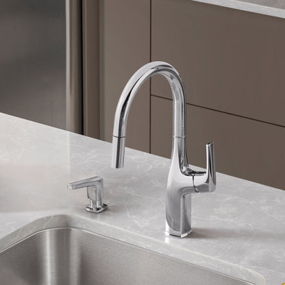 Pvd Steel - BLANCO Rivana High-Arc Pull-Down Dual-Spray Kitchen Faucet