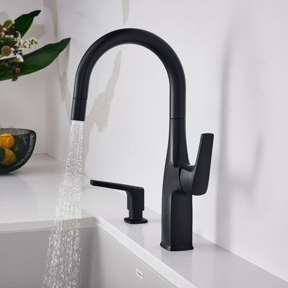 Matte Black - BLANCO Rivana Pull-Down Bar Faucet