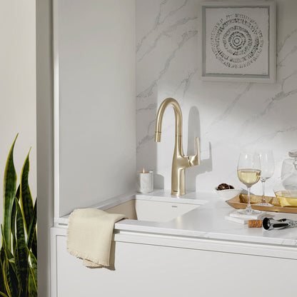 Satin Gold - BLANCO Rivana Pull-Down Bar Faucet