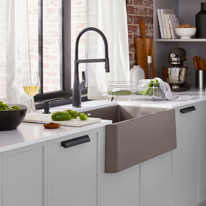 Matte Black - BLANCO Rivana Semi-Pro Pull-Down Dual-Spray Kitchen Faucet