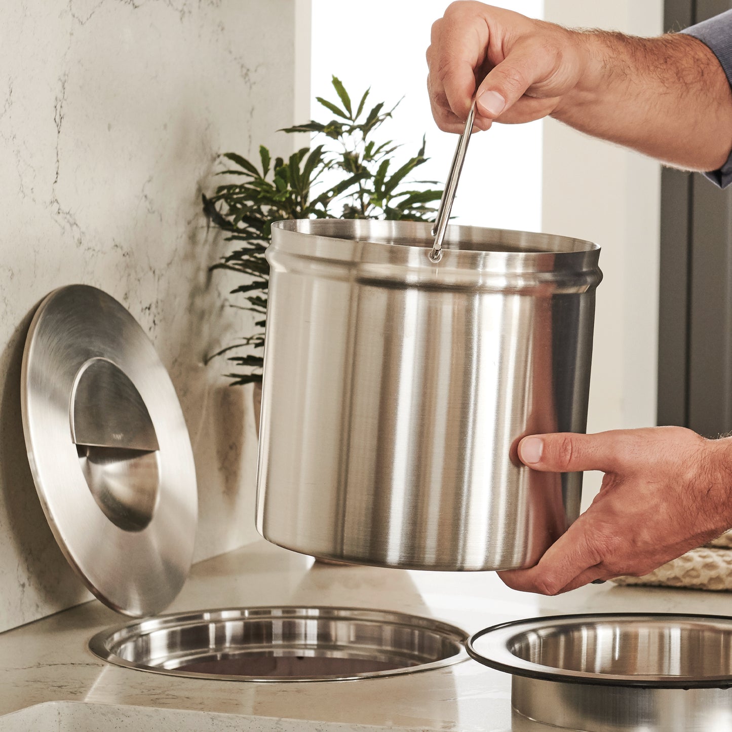 Stainless Steel - BLANCO Solon Dual Mount Compost System