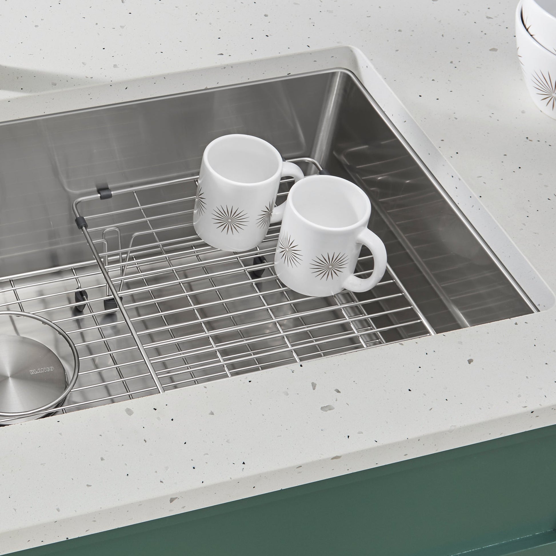 BLANCO Stainless Steel Elevated Sink Grid for Quatrus Ergon, Cerana 33" and Cuvee 32" Super Single Sinks