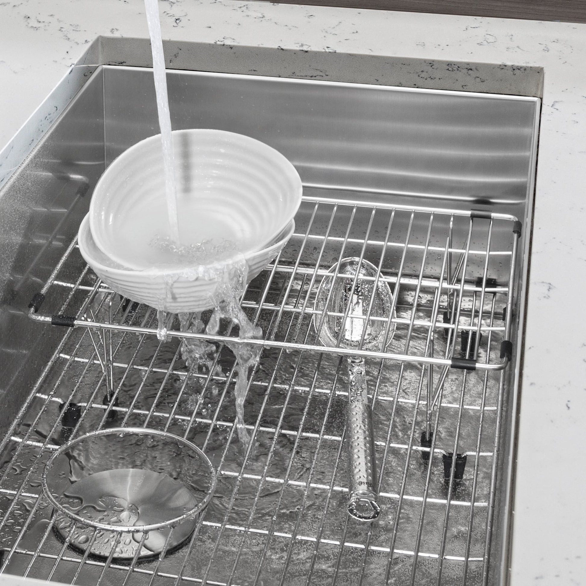 BLANCO Stainless Steel Elevated Sink Grid for Quatrus Ergon, Cerana 33" and Cuvee 32" Super Single Sinks