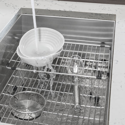 Stainless Steel - BLANCO Stainless Steel Elevated Sink Grid for Quatrus Ergon, Cerana 33" and Cuvee 32" Super Single Sinks