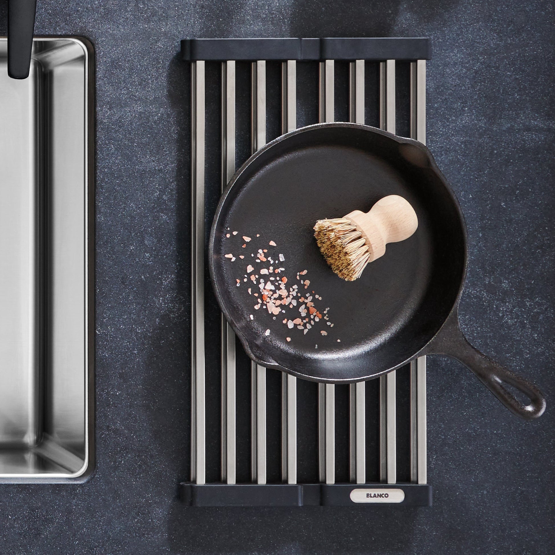 BLANCO Precis Stainless Steel Foldable Drying Mat