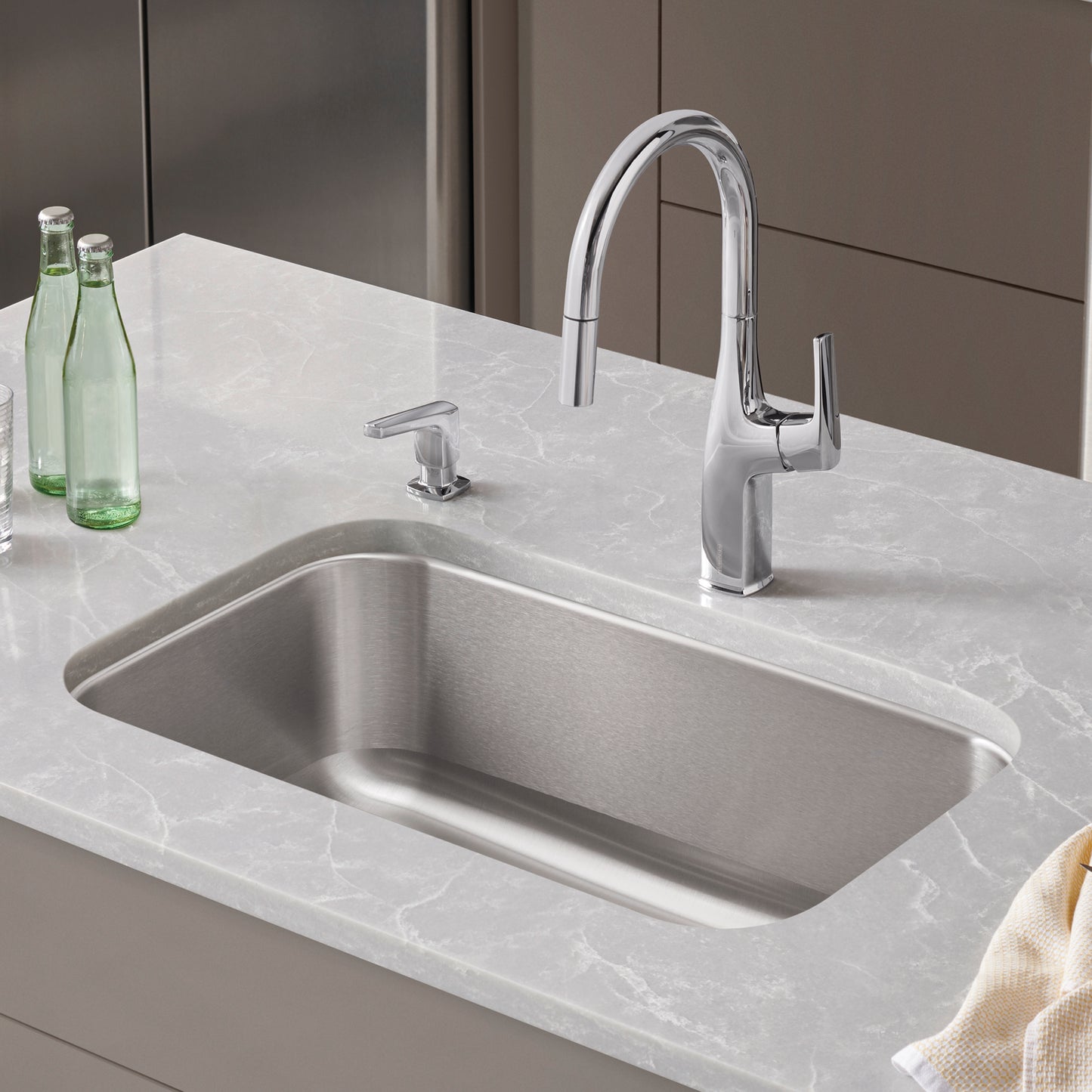 Refined Brushed Finish - BLANCO Stellar 32" Single Bowl Undermount Stainless Steel Kitchen Sink