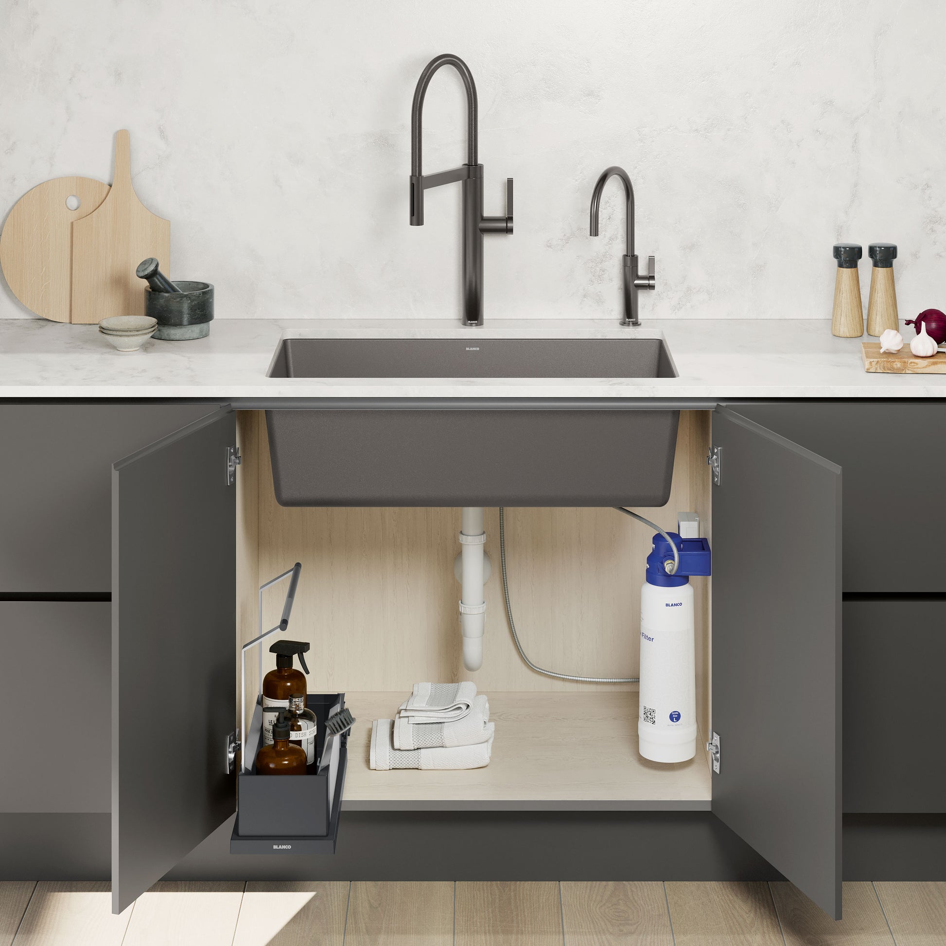 BLANCO Under Kitchen Sink Cabinet Storage Caddy - Single