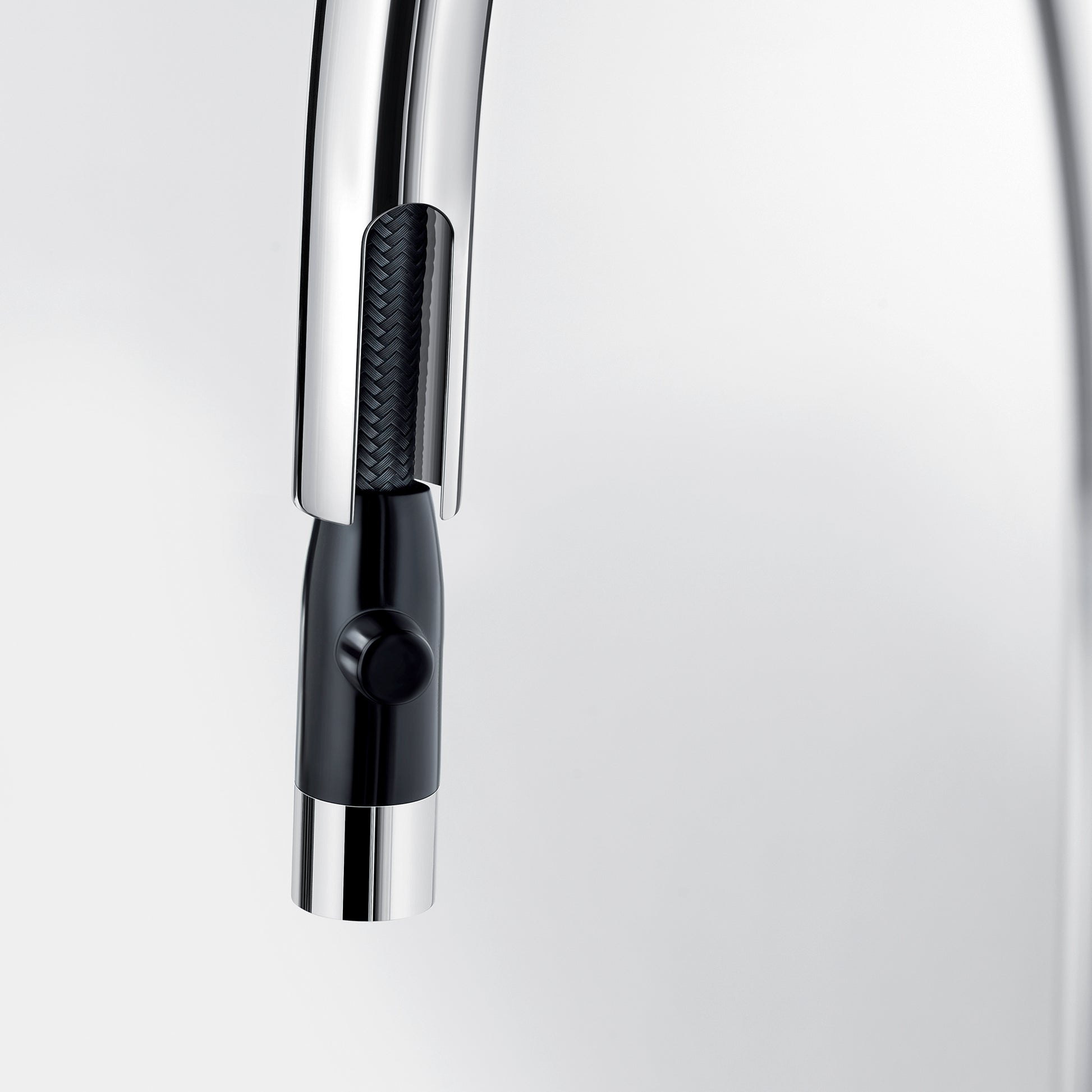Chrome/Coal Black - BLANCO Urbena Pull-Down Dual-Spray Kitchen Faucet