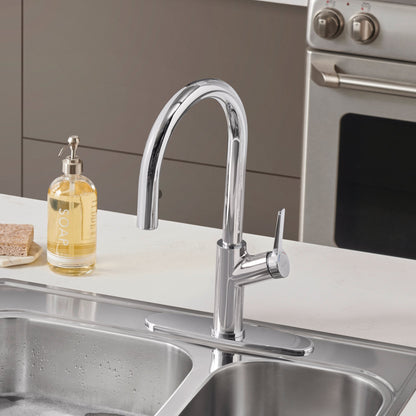 Chrome - BLANCO Urbena Pull-Down Dual-Spray Kitchen Faucet