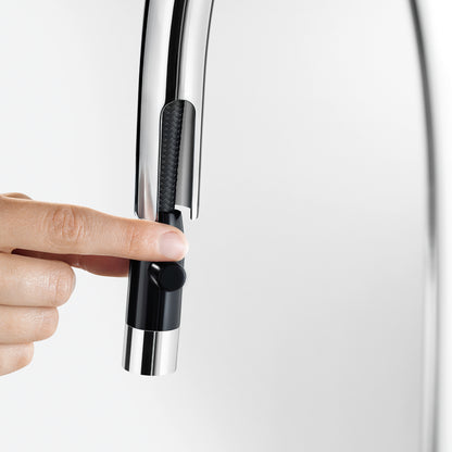 Chrome - BLANCO Urbena Pull-Down Dual-Spray Kitchen Faucet