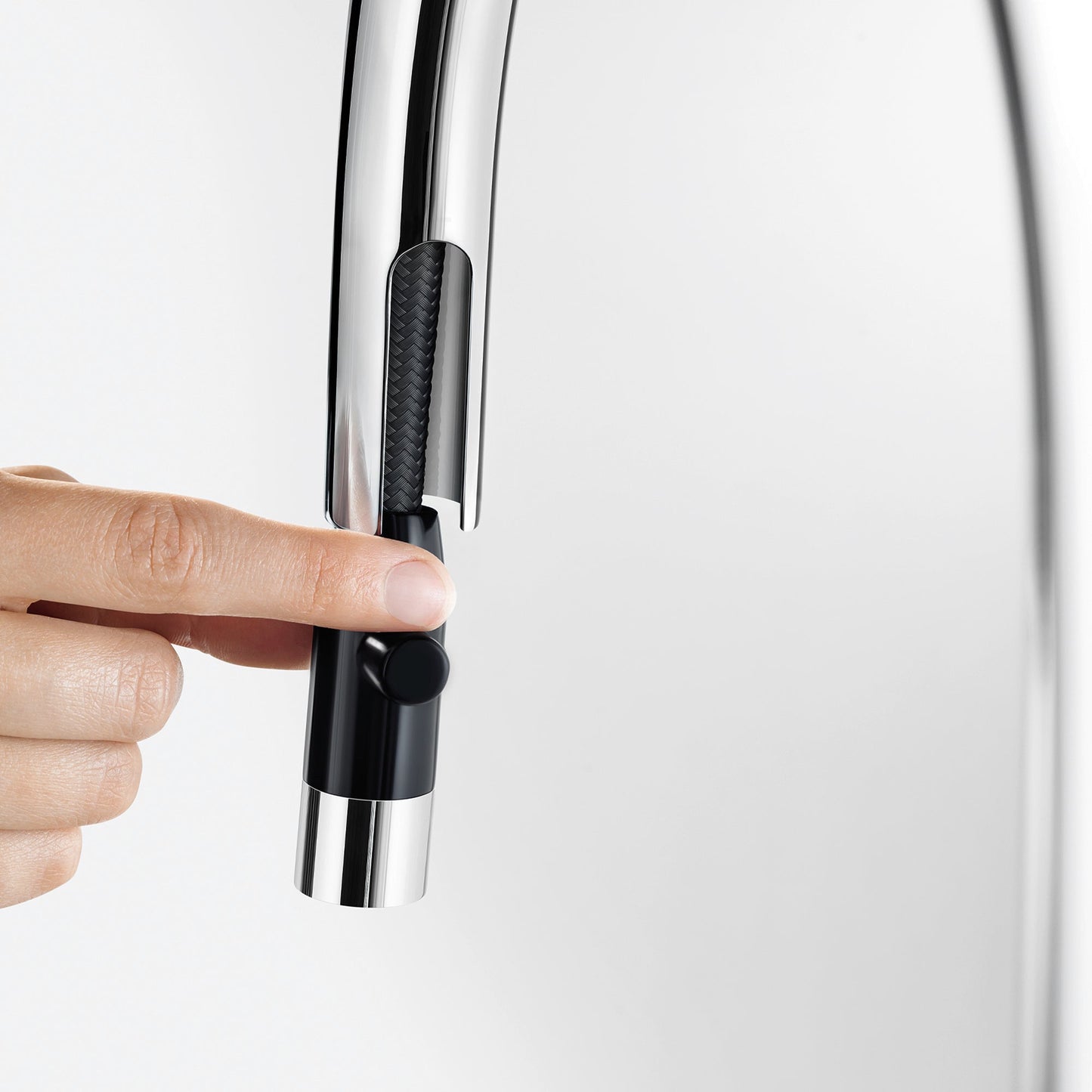 Chrome - BLANCO Urbena Pull-Down Dual-Spray Kitchen Faucet