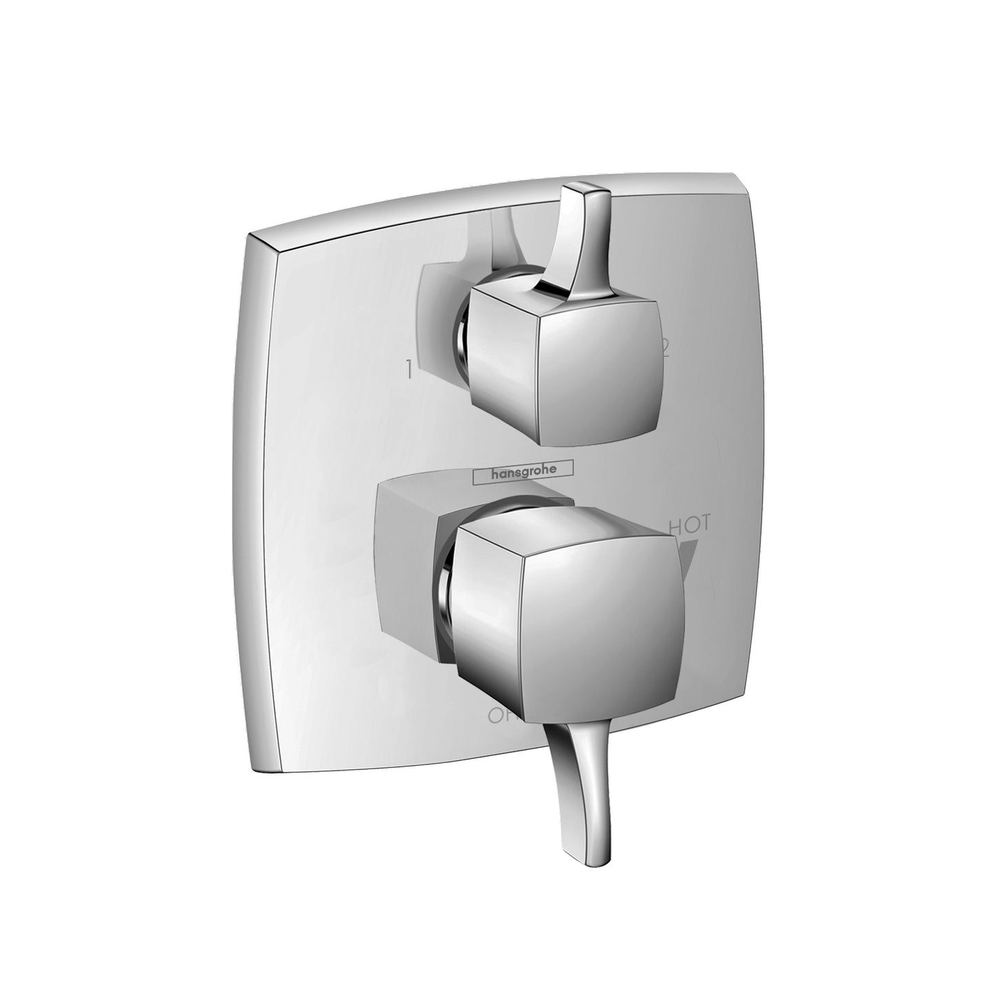 hansgrohe Ecostat Classic Pressure Balance Trim Classic Square with Diverter