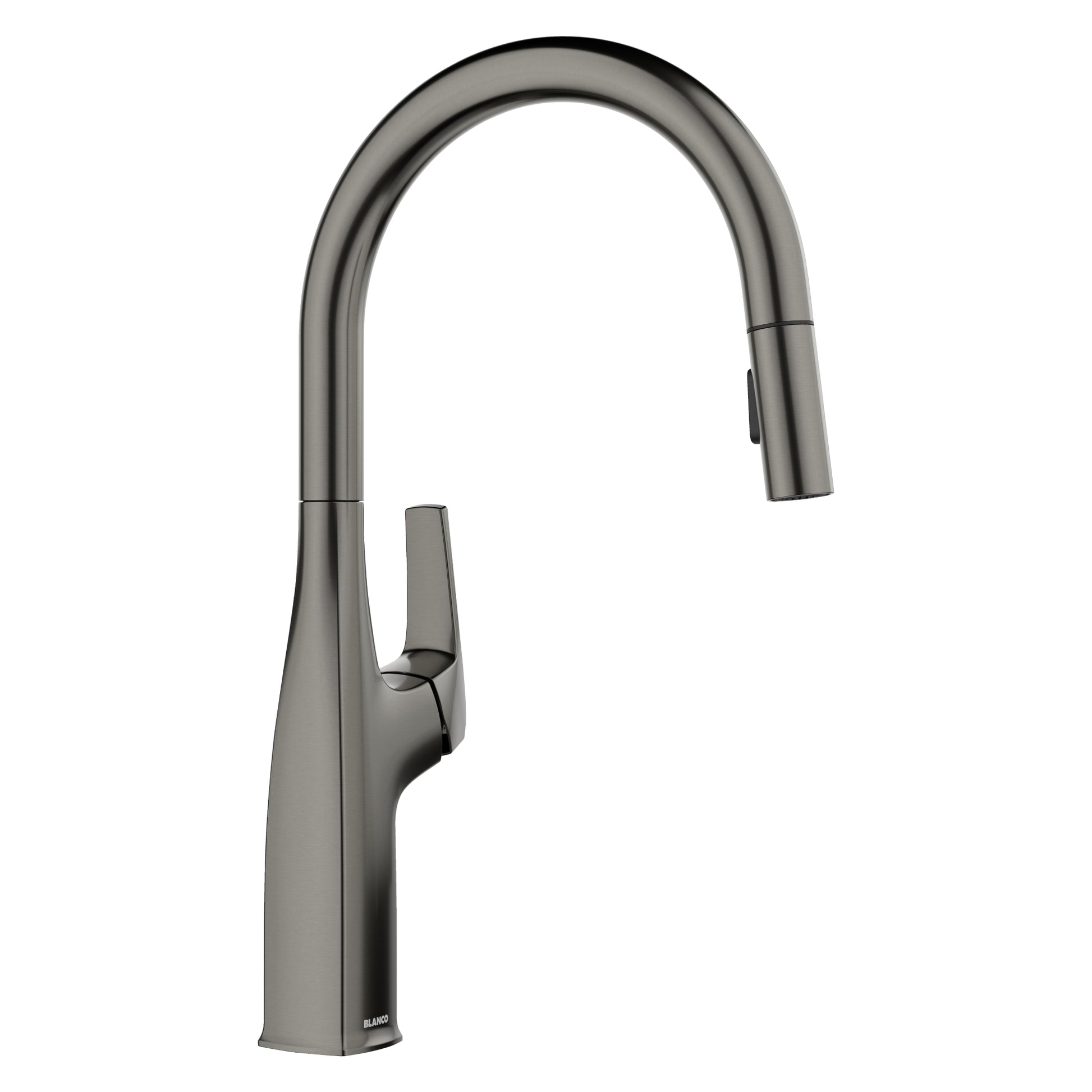 BLANCO Rivana High Arc Pull-Down Dual-Spray Kitchen Faucet - Satin Dark Steel
