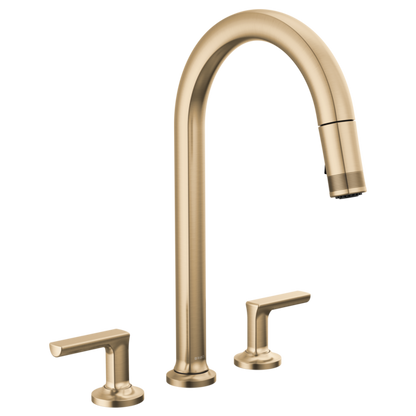 Brizo Kintsu 62506LF Widespread Pull-Down Faucet with Arc Spout - Less Handles