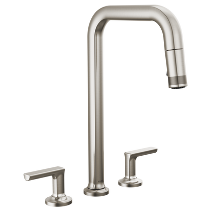Brizo Kintsu 62507LF Widespread Pull-Down Faucet with Square Spout - Less Handles