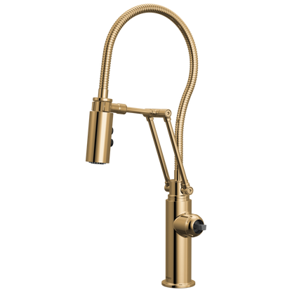 Brizo Odin 63121LF Articulating Kitchen Faucet with Finished Hose - Less Handle
