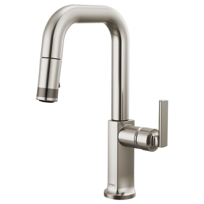 Brizo Kintsu 63907LF Pull-Down Prep Faucet with Square Spout - Less Handle