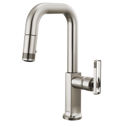 Brizo Kintsu 63907LF Pull-Down Prep Faucet with Square Spout - Less Handle