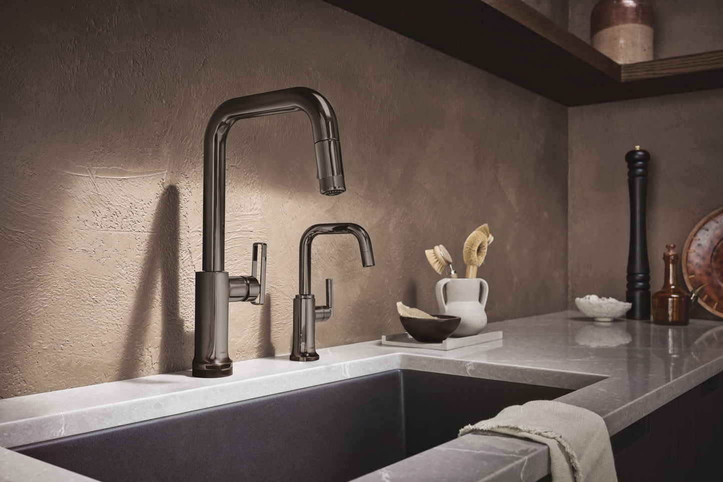 Brizo Kintsu 64007LF SmartTouch Pull-Down Faucet with Square Spout - Less Handle