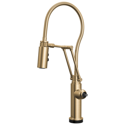 Brizo Odin 64121LF SmartTouch Articulating Kitchen Faucet with Finished Hose - Less Handle