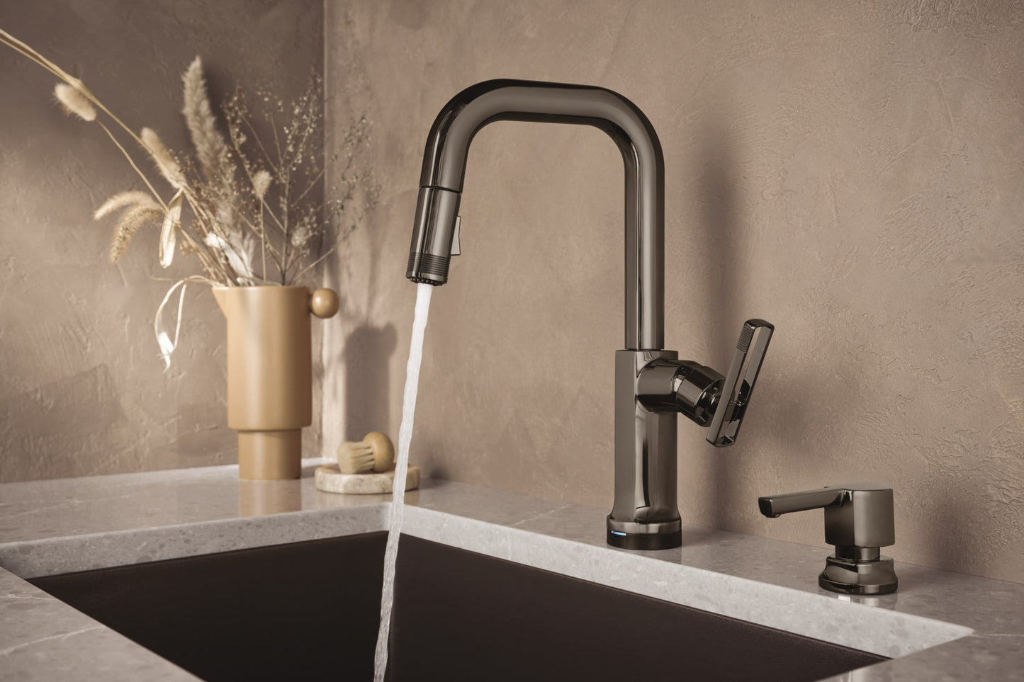 Brizo Kintsu 64907LF SmartTouch Pull-Down Prep Faucet with Square Spout - Less Handle