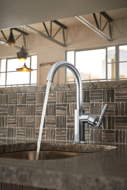 Brizo Litze 61043LF Bar Faucet with Arc Spout and Knurled Handle Kit