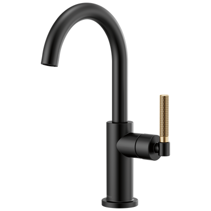 Brizo Litze 61043LF Bar Faucet with Arc Spout and Knurled Handle Kit