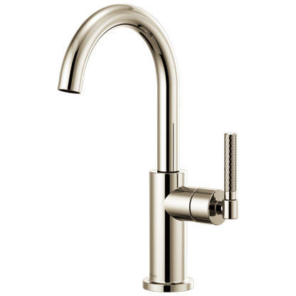 Brizo Litze 61043LF Bar Faucet with Arc Spout and Knurled Handle Kit
