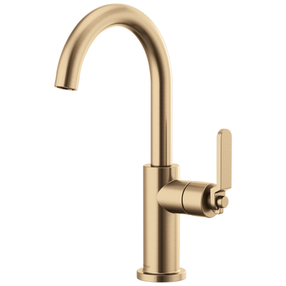 Brizo Litze 61044LF Bar Faucet with Arc Spout and Industrial Handle Kit