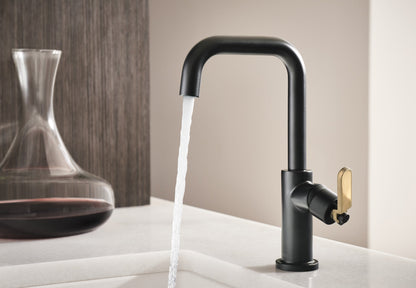 Brizo Litze 61054LF Bar Faucet with Square Spout and Industrial Handle Kit