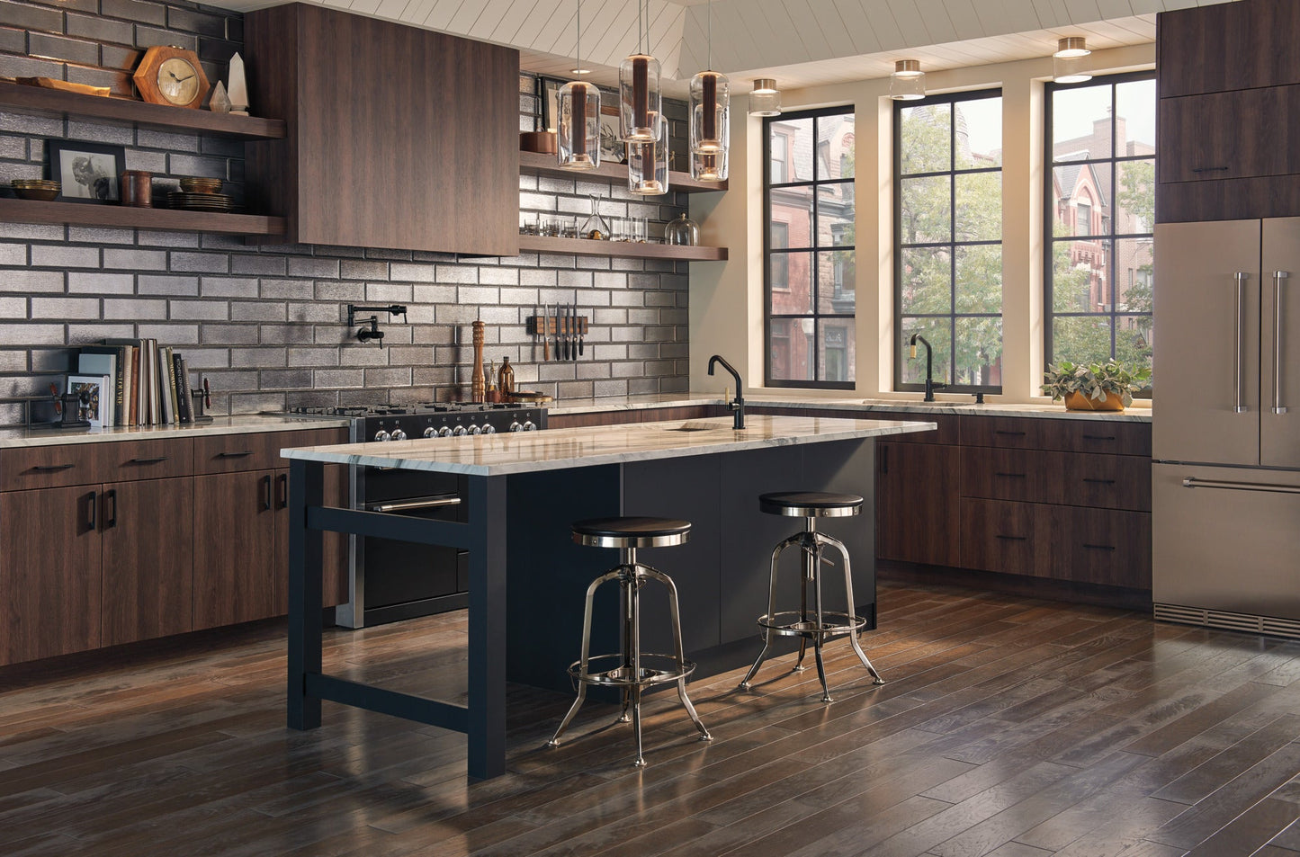 Brizo Litze 61063LF Bar Faucet with Angled Spout and Knurled Handle Kit