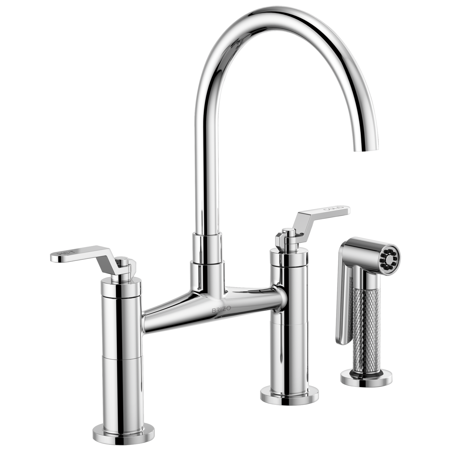 Brizo Litze 62544LF Bridge Faucet with Arc Spout and Industrial Handle