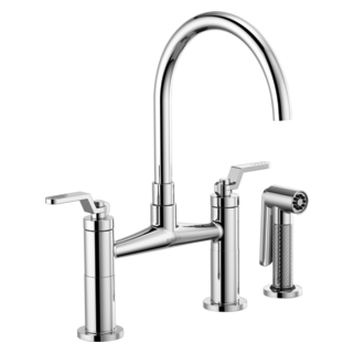 Brizo Litze 62544LF Bridge Faucet with Arc Spout and Industrial Handle