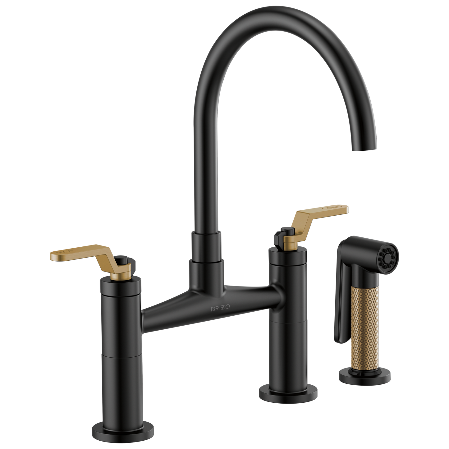 Brizo Litze 62544LF Bridge Faucet with Arc Spout and Industrial Handle