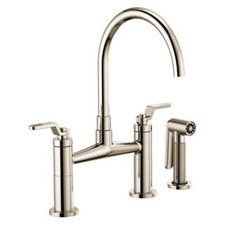Brizo Litze 62544LF Bridge Faucet with Arc Spout and Industrial Handle