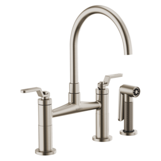 Brizo Litze 62544LF Bridge Faucet with Arc Spout and Industrial Handle