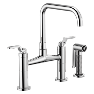 Brizo Litze 62554LF Bridge Faucet with Square Spout and Industrial Handle