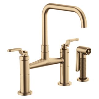 Brizo Litze 62554LF Bridge Faucet with Square Spout and Industrial Handle