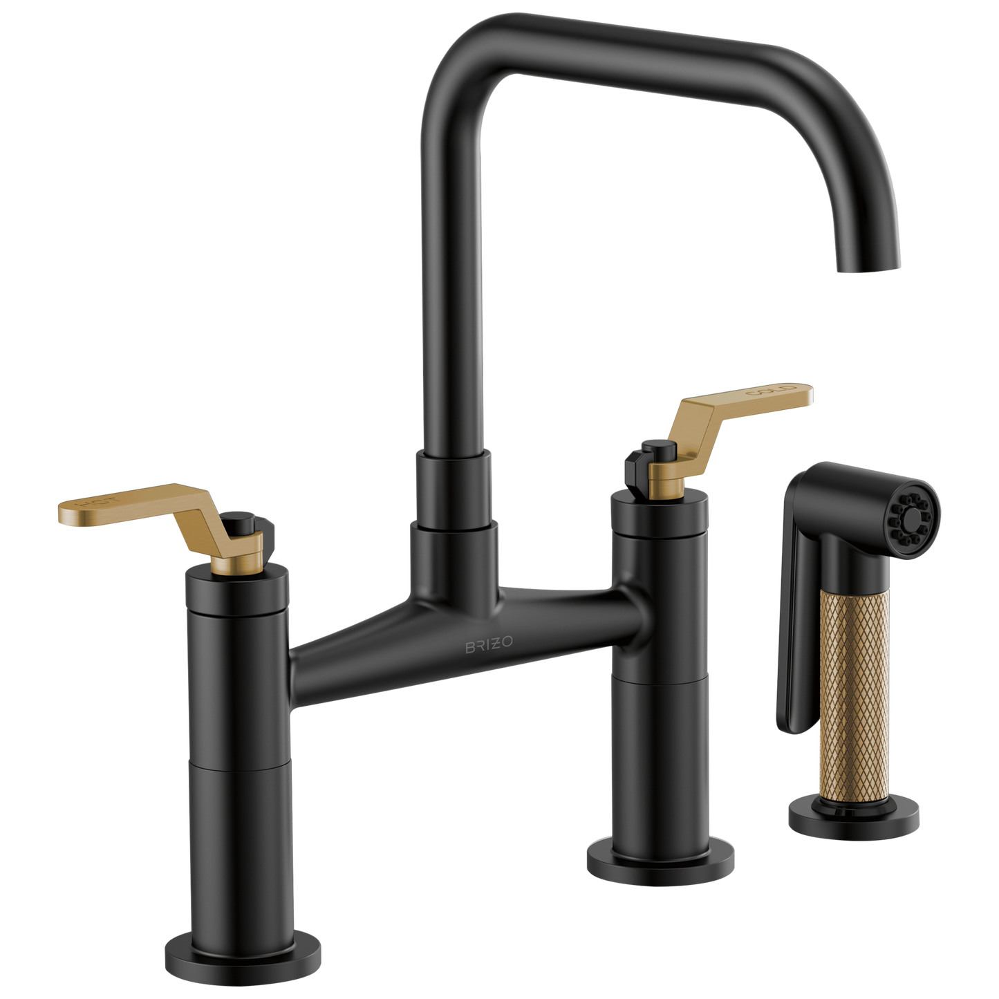 Brizo Litze 62554LF Bridge Faucet with Square Spout and Industrial Handle