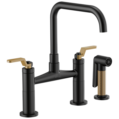 Brizo Litze 62554LF Bridge Faucet with Square Spout and Industrial Handle