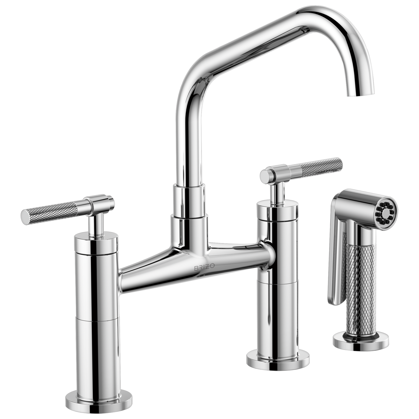 Brizo Litze 62563LF Bridge Faucet with Angled Spout and Knurled Handle