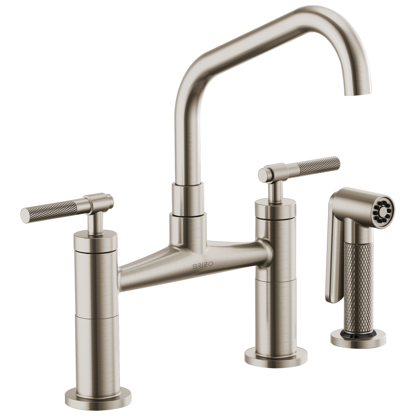 Brizo Litze 62563LF Bridge Faucet with Angled Spout and Knurled Handle