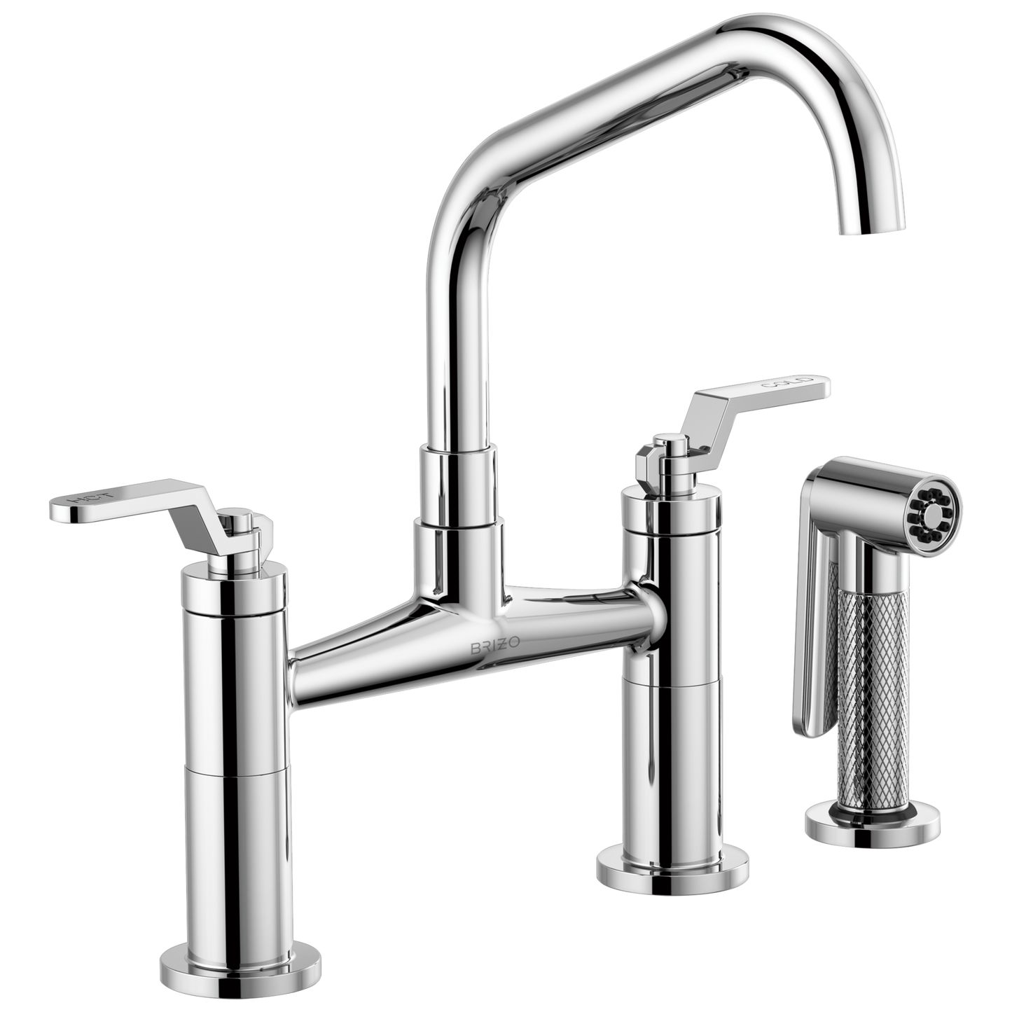 Brizo Litze 62564LF Bridge Faucet with Angled Spout and Industrial Handle