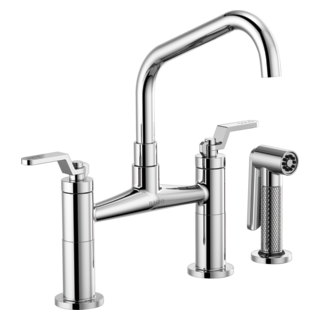 Brizo Litze 62564LF Bridge Faucet with Angled Spout and Industrial Handle