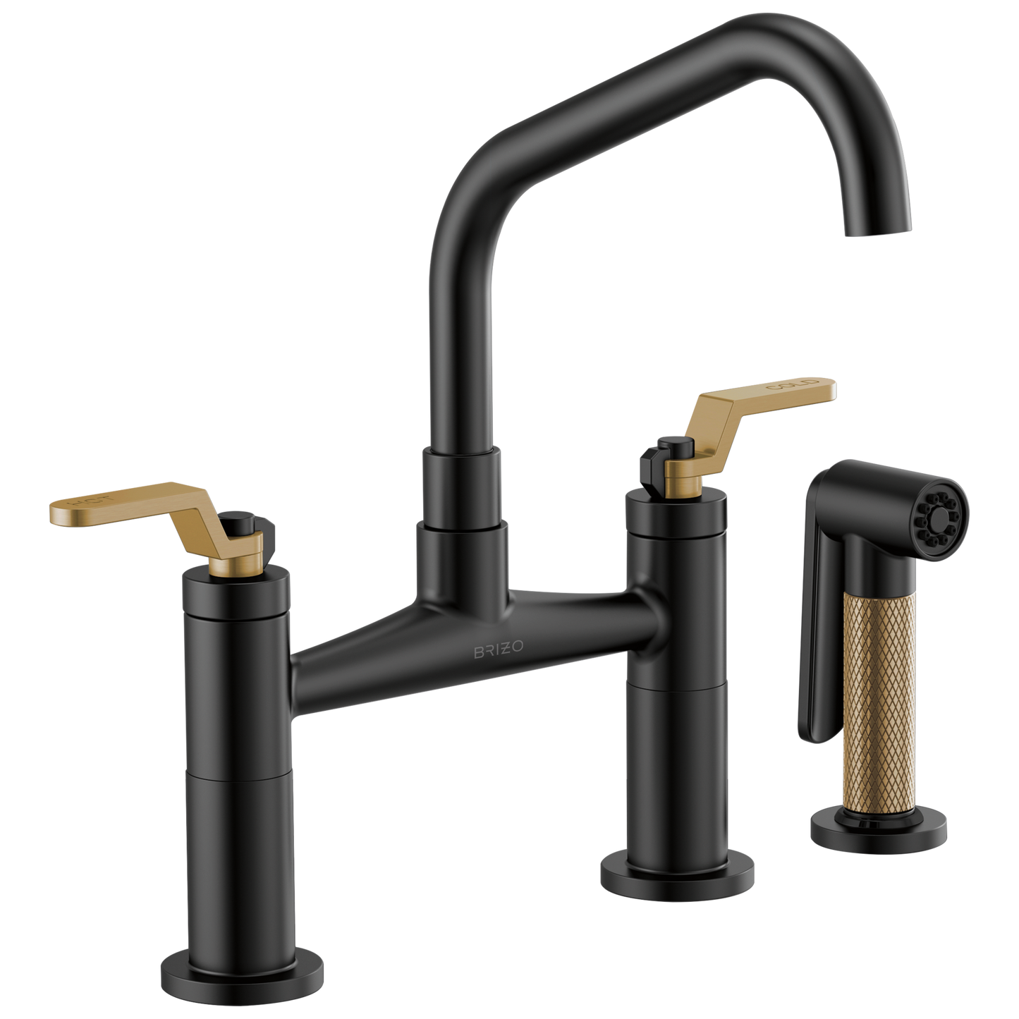 Brizo Litze 62564LF Bridge Faucet with Angled Spout and Industrial Handle
